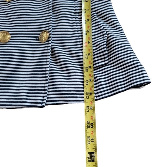 CAbi #823 Navy & White Striped Nautical Blazer Size XS - Picture 7 of 10